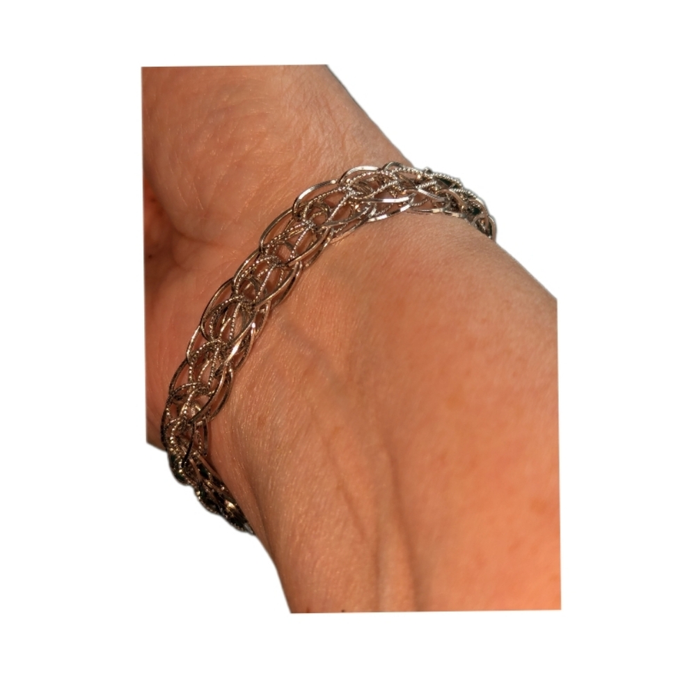 Sterling Silver Double Links Bracelet